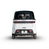 Location courte durée Simplici S1 blanche Voiture sans permis électrique arrière