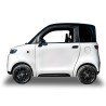 Location courte durée Simplici S1 blanche Voiture sans permis électrique côté