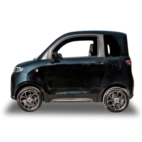 Location courte durée Simplici S1 noire Voiture sans permis électriquecôté