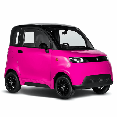 Location courte durée Simplici S1 rose Voiture sans permis électrique